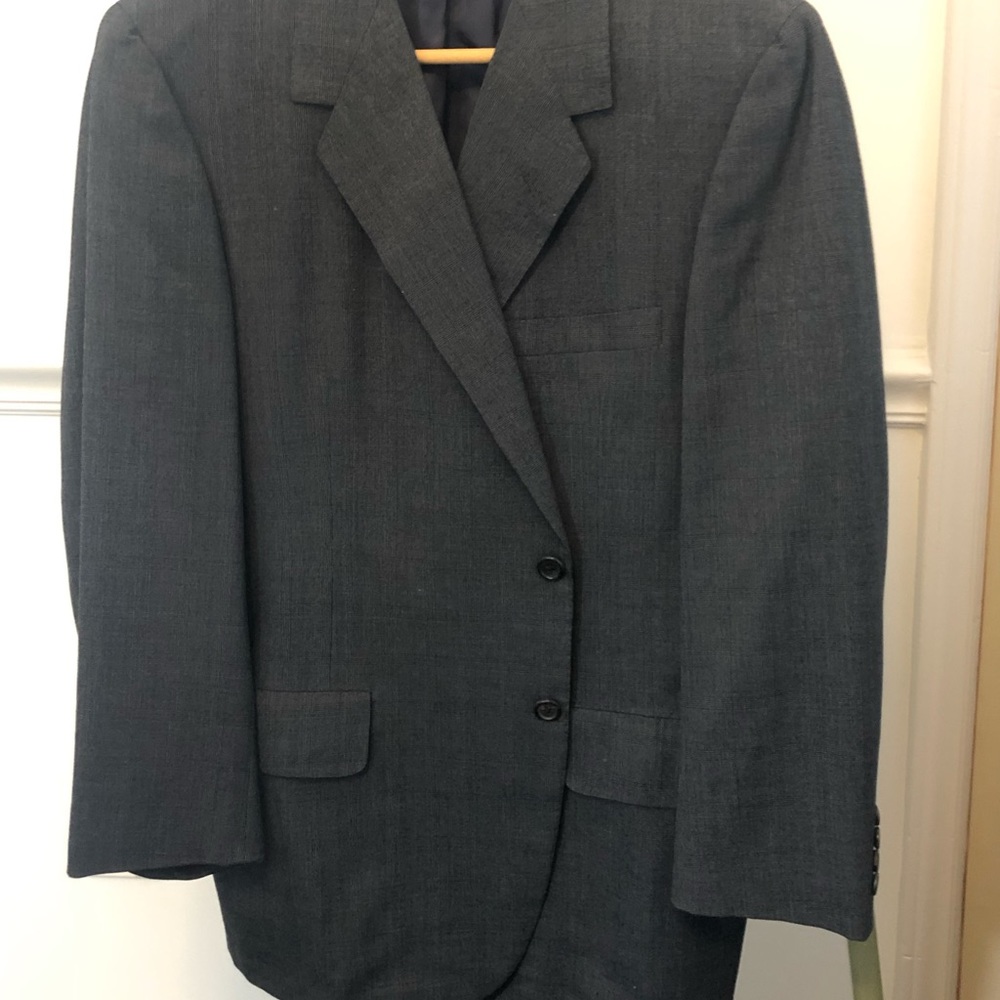 Oxxford Clothes Dark Grey Suit Jacket